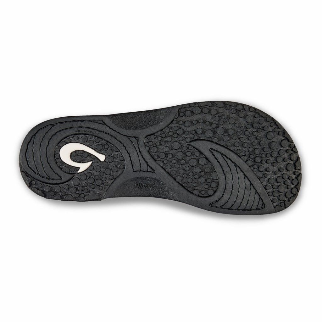 Sandalias Olukai Nalu Slide - Sandalias Hombre Negros 20597-631